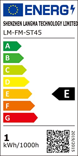 LangPlus+ S14 Coloured LED String Light Bulbs 1W Multi-Colour (Red, Orange, Blue, Green, Yellow) Shatterproof E27 LED Edison Replacement Bulbs for Halloween Christmas Home Décor, 15 Pack