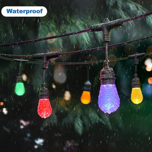 LangPlus+ S14 Coloured LED String Light Bulbs 1W Multi-Colour (Red, Orange, Blue, Green, Yellow) Shatterproof E27 LED Edison Replacement Bulbs for Halloween Christmas Home Décor, 15 Pack