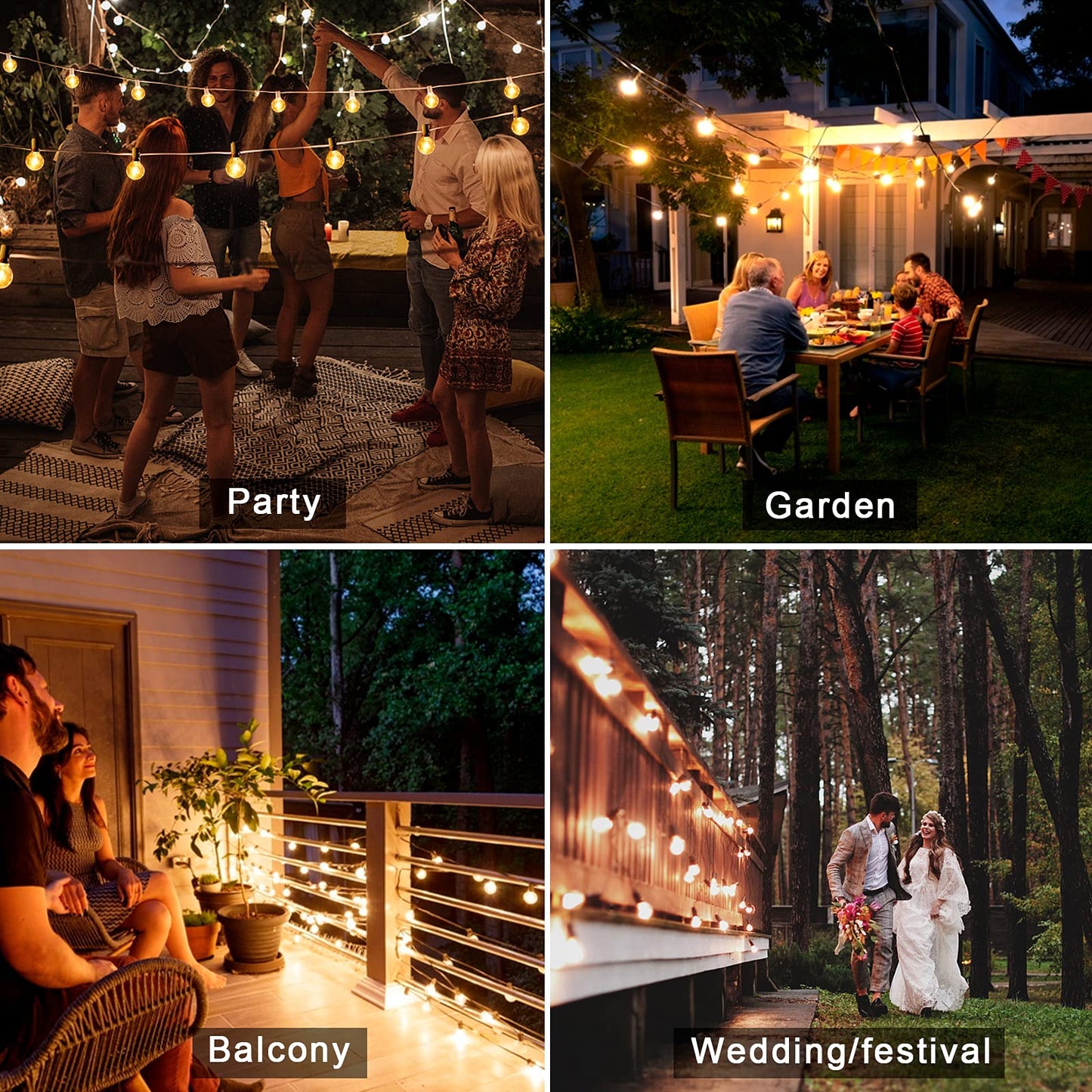 LangPlus+ 25 Pack G40 LED Light Bulbs Replacement, 1W E12/C7 Small Screw Base Socket Light Bulb,2200K Warm White Globe Edison Bulbs for Indoor Outdoor String Lights