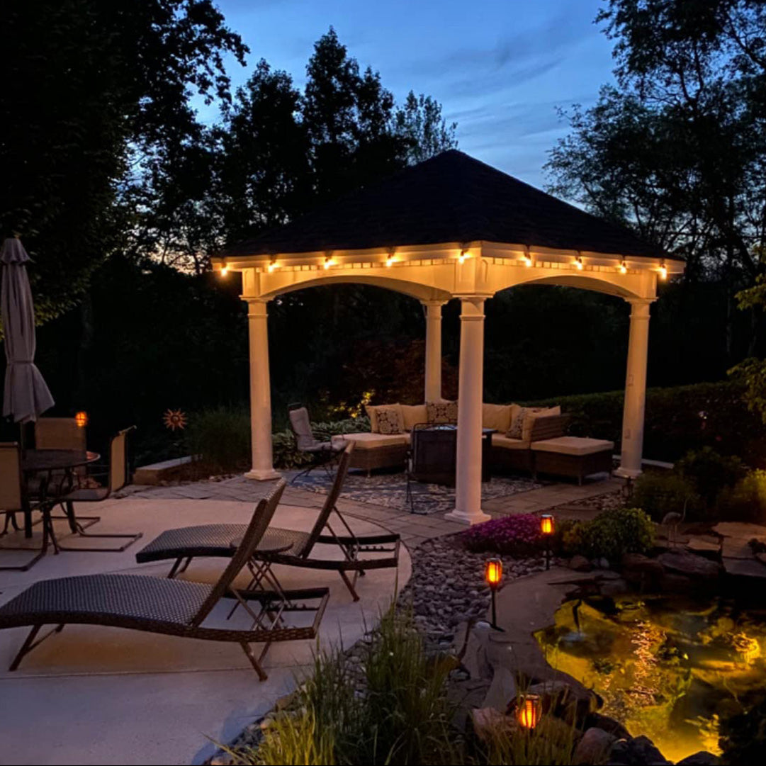 15 Pack 2W S14 LED Bulbs for Outdoor String Lights Replacement, E26 Medium Screw Base 2200K Warm White Plastic Shatterproof & Waterproof LED Edison Bulb for Chandeliers, Ceiling Fan