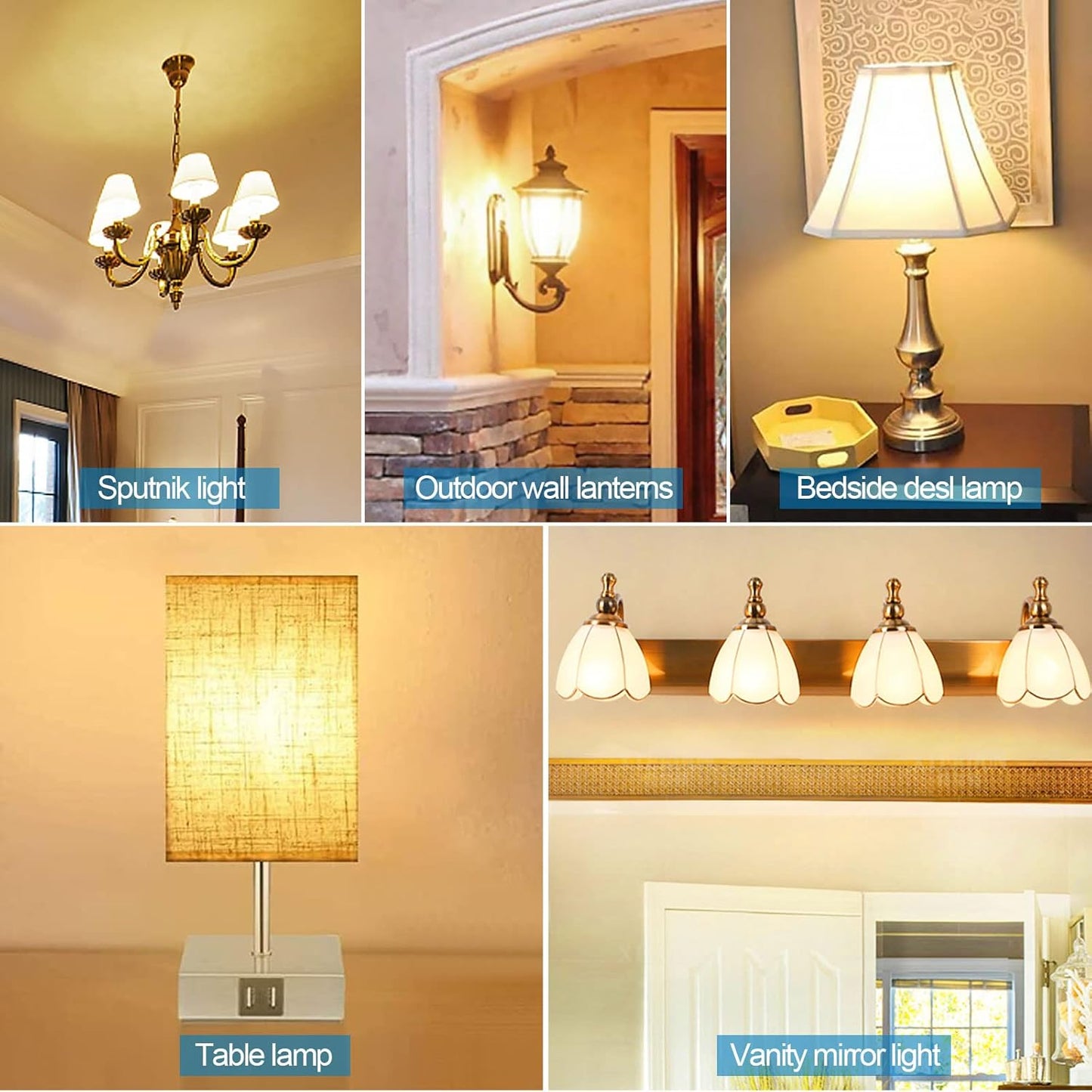 15 Pack 2W S14 LED Bulbs for Outdoor String Lights Replacement, E26 Medium Screw Base 2200K Warm White Plastic Shatterproof & Waterproof LED Edison Bulb for Chandeliers, Ceiling Fan